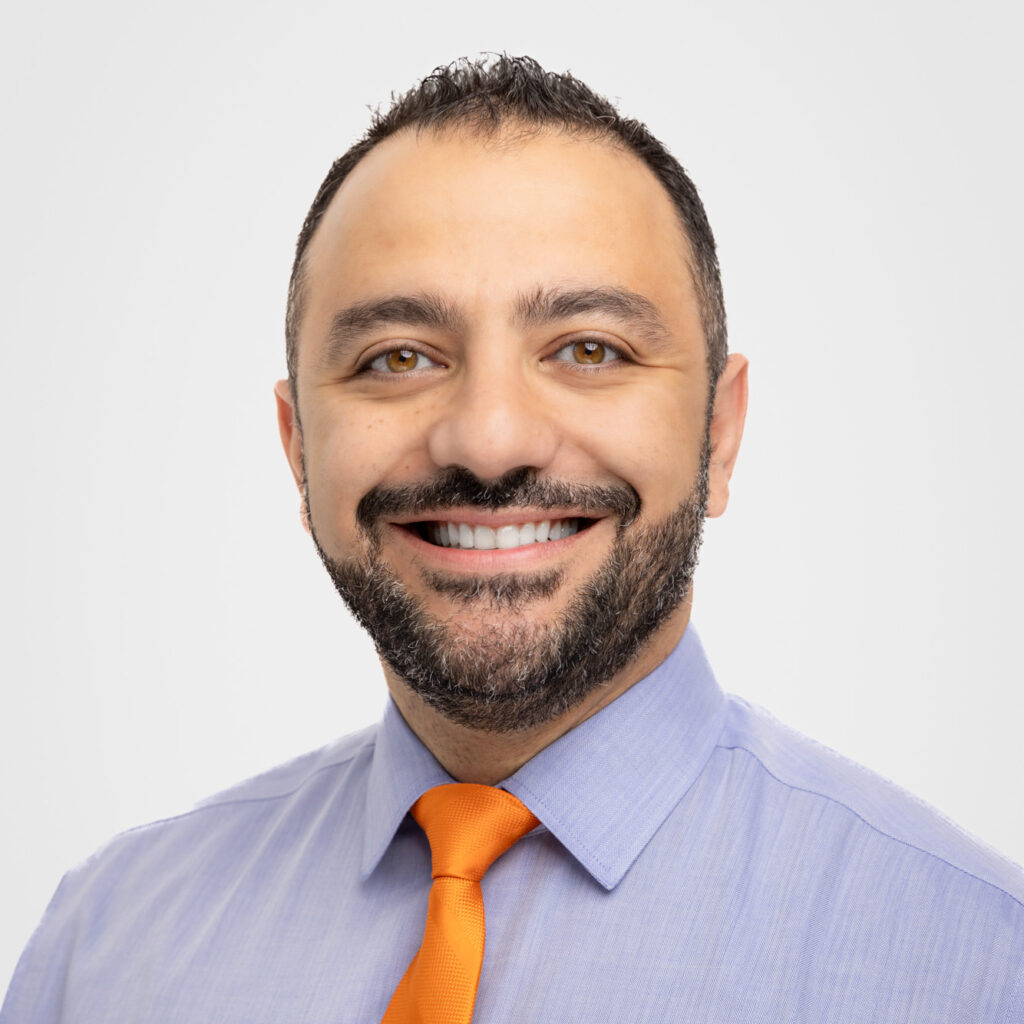 Herndon orthodontist, Dr. Sherif, smiling for a picture.